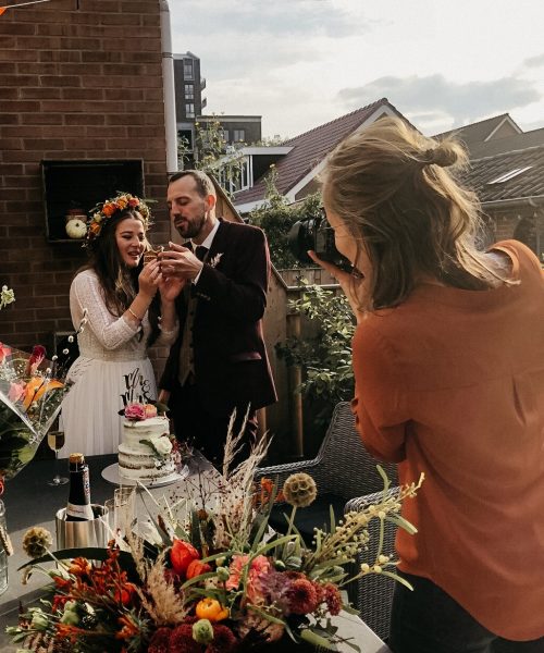 eve-fotografie aan het werk op een bruiloft